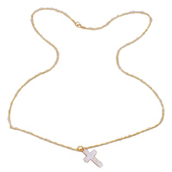 9ct Gold 22 inch Cross Pendant with Chain